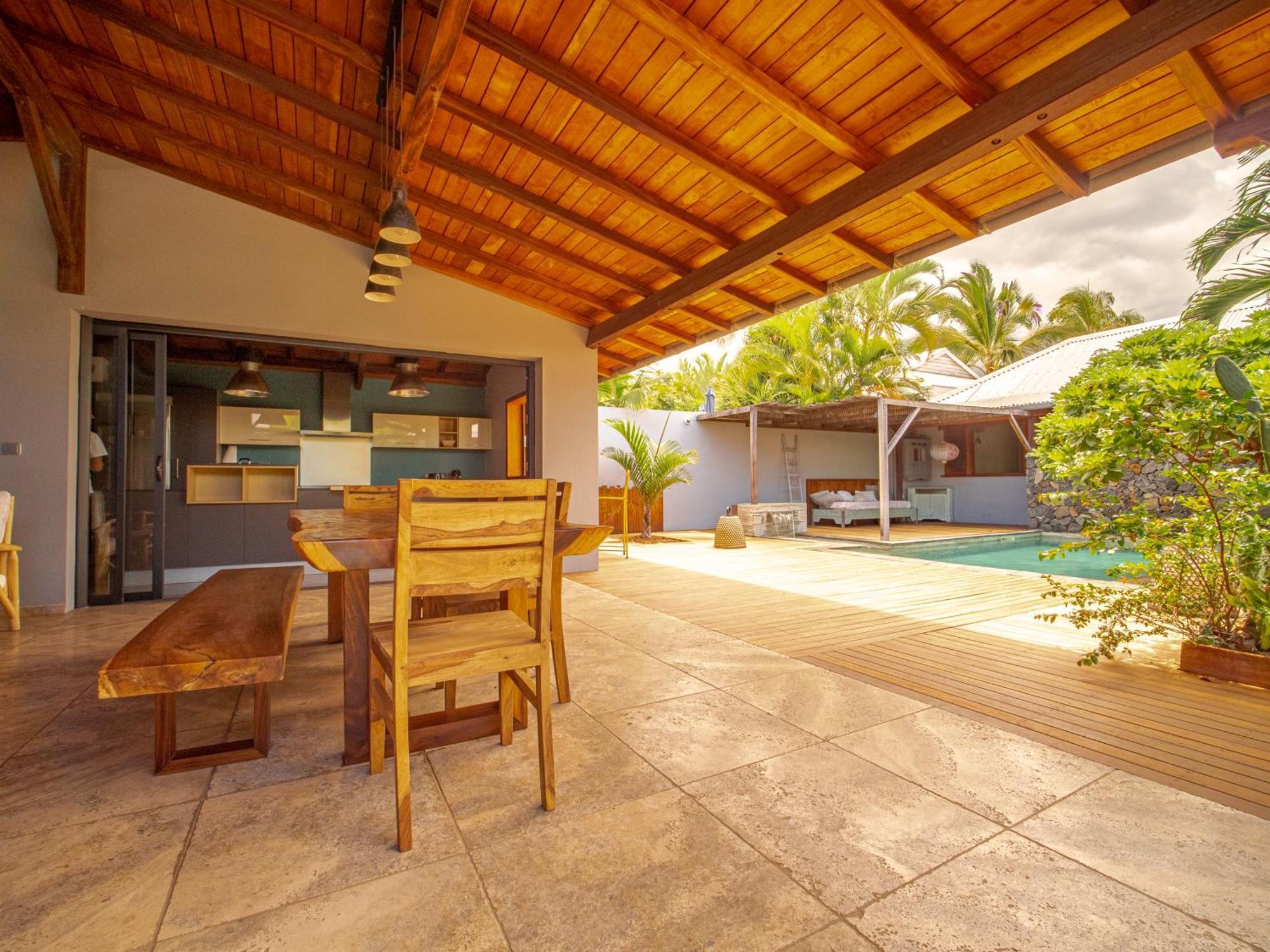 La Kaz Veloutier - Villa 4 Chambres Avec Piscine La Saline Le Bains Exteriér fotografie