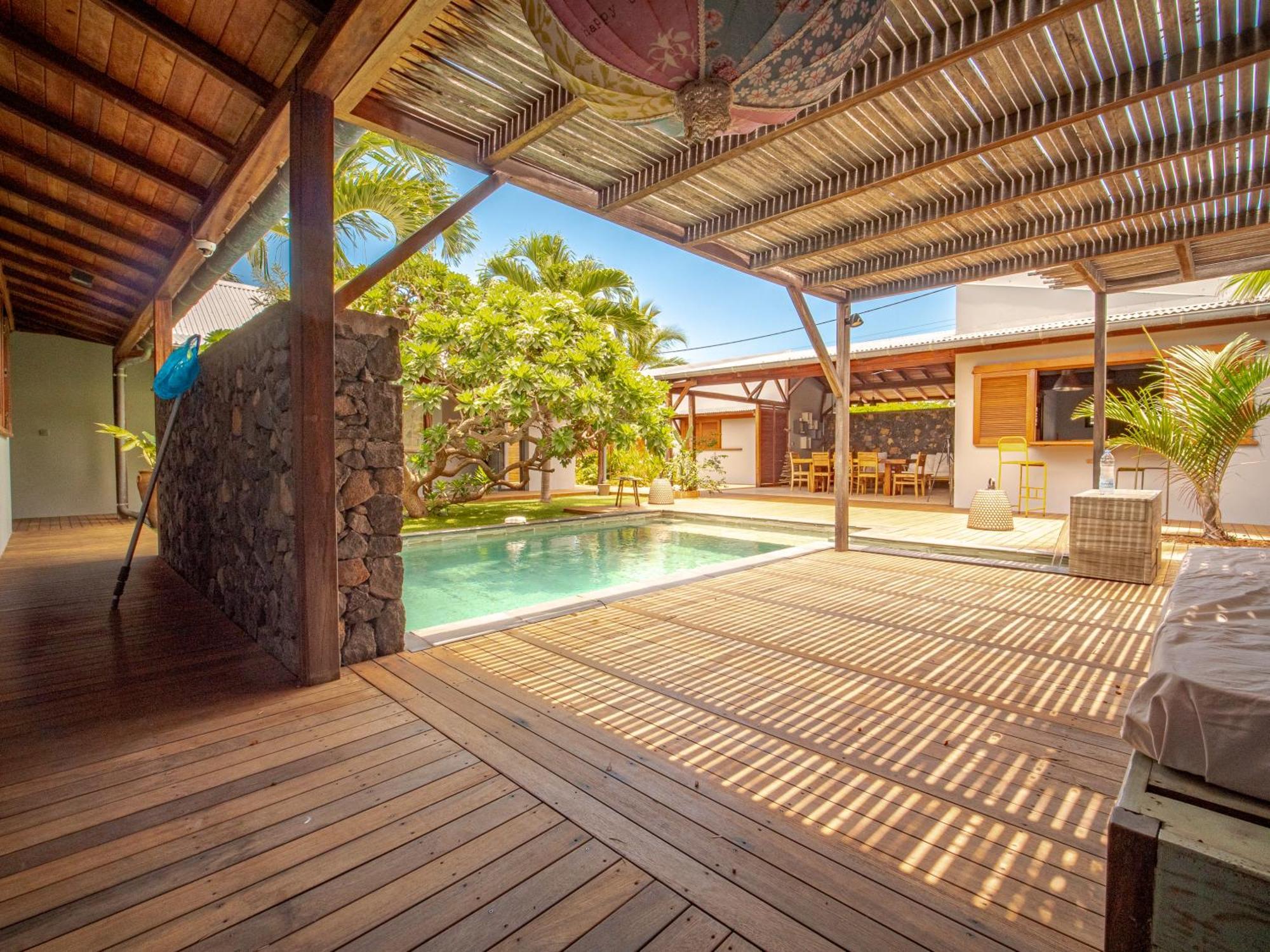 La Kaz Veloutier - Villa 4 Chambres Avec Piscine La Saline Le Bains Exteriér fotografie