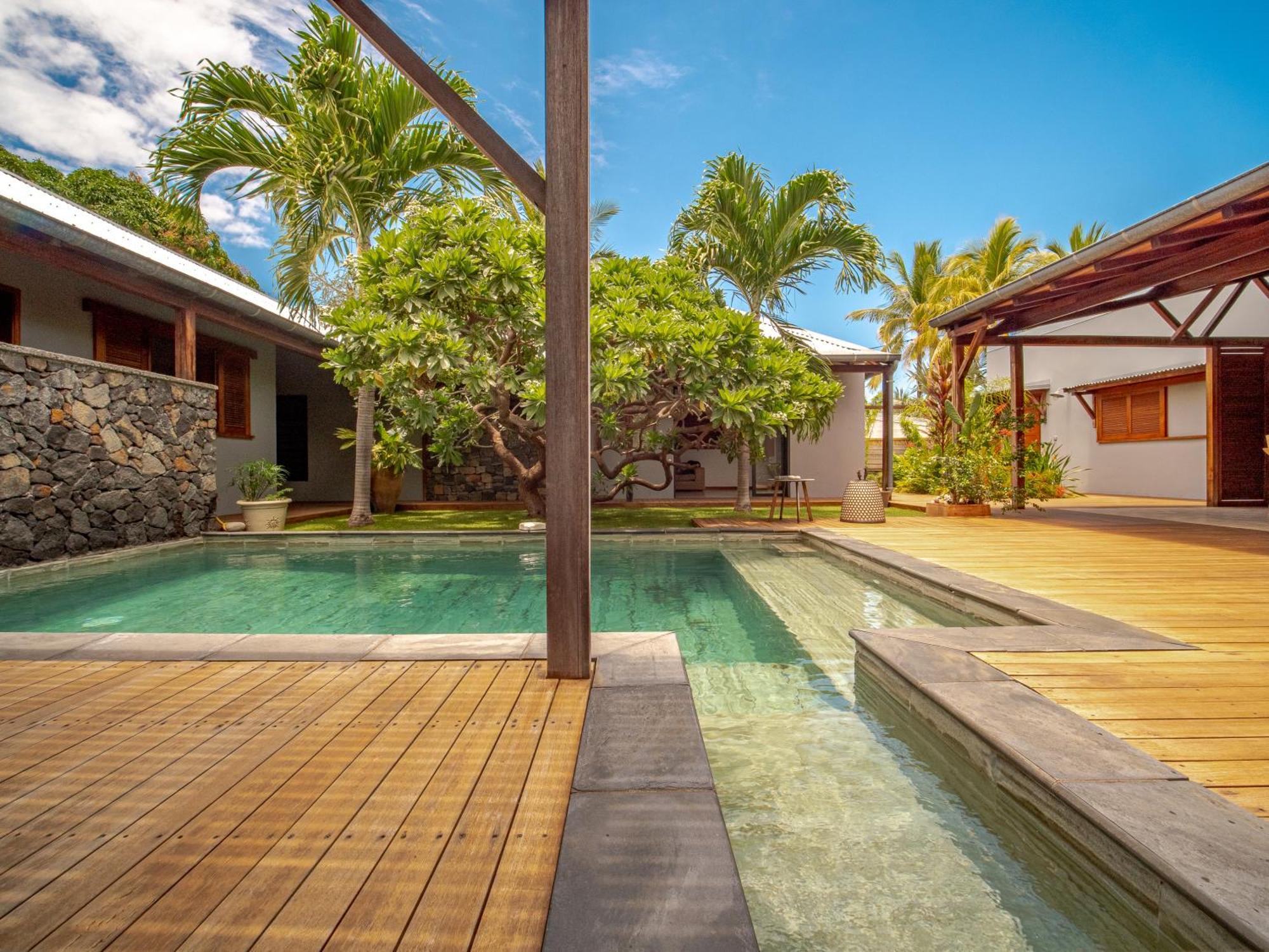 La Kaz Veloutier - Villa 4 Chambres Avec Piscine La Saline Le Bains Exteriér fotografie